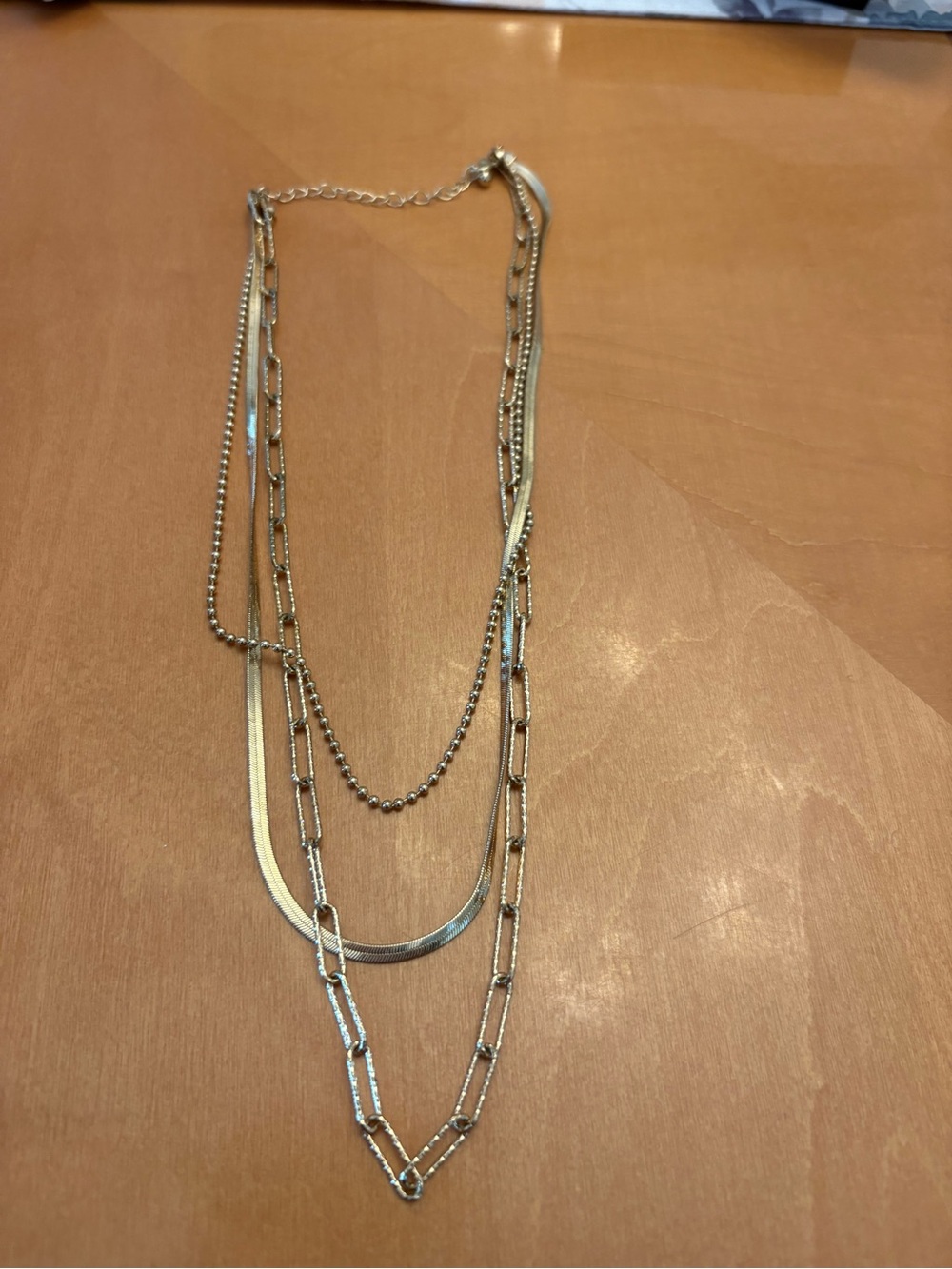 Layered Gold Multi-Chain Necklace - Women's Costume Jewelry